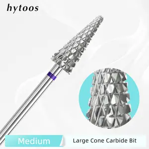Cone Carbide Nail Drill Bits 3/32 Cross Cut, Right-Handed Electric Drill Accessory, Cuticle Gel Remover Tool for Manicure