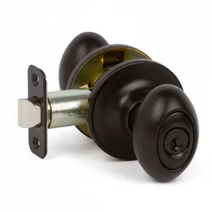 Somerset Keyed Entry Door Knob, Matte Black