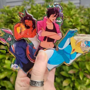 4 Styles Dispatch Epoxy Acrylic Keychains, Video Game Dispatch Character Bag Charm Gifts