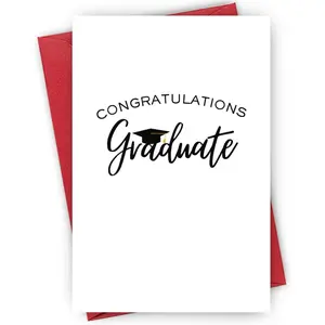 Congratulations Graduation Card, Elegant Graduation Cap Design Greeting Card, Perfect for Graduation Day or Special Occasions, Great Gift for Graduate