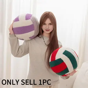 Volleyball Pillow Sports Pillows Volleyball Plush Pillow Sport Theme Fluffy Stuffed Throw Pillow Volleyball Room Decor Gift for Bedroom Decoration Supplies Soft Cushions