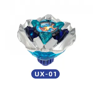 BEY X UX Series UX-01 Azure Emperor Tyrannosaurus Attack Beyblade High Burst Impact, Emperor Tyrannosaurus Claw Blade, Silver-Blue Gradient Color Scheme Tyrannosaurus + Deep Sea + Emperor Theme Design 4.8 cm (1.88 inches) Children's Gift Collectible Toy