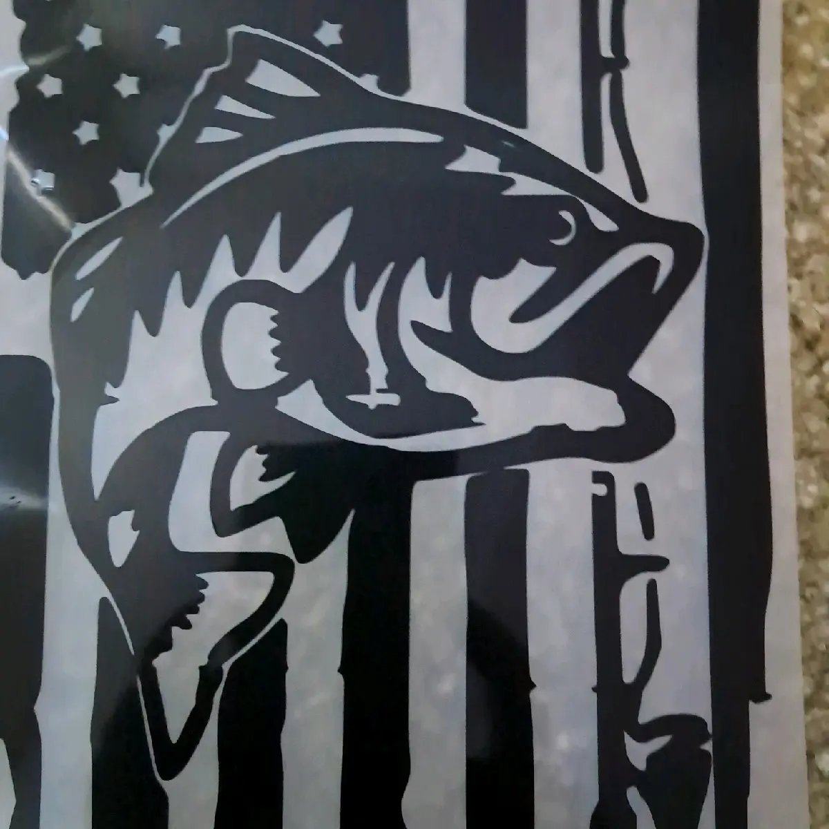 America fishing  Decal