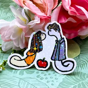 Twilight Bella and Edward Worm Waterproof Sticker