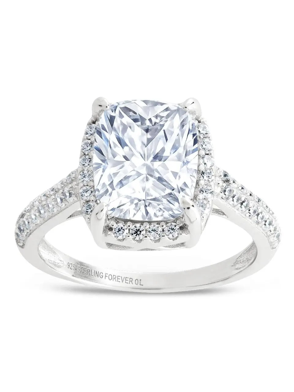 Sterling Silver Jessa CZ Radiant Ring