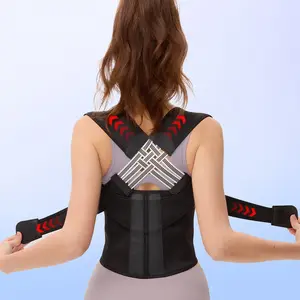 Breast Belt with East Waist To Tighten The Belly Back Posture Belt Open Shoulder Beauty Back Correction Belt Invisible Inner Wear Healthcare Support Brace Tool Black