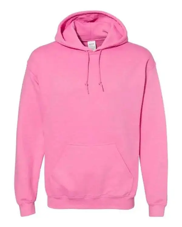 Gildan Men's Heavy Blend Azalea Hooded Sweatshirt, Athletic Cotton Knit Tops, Yarn & Satin Accented Sweater