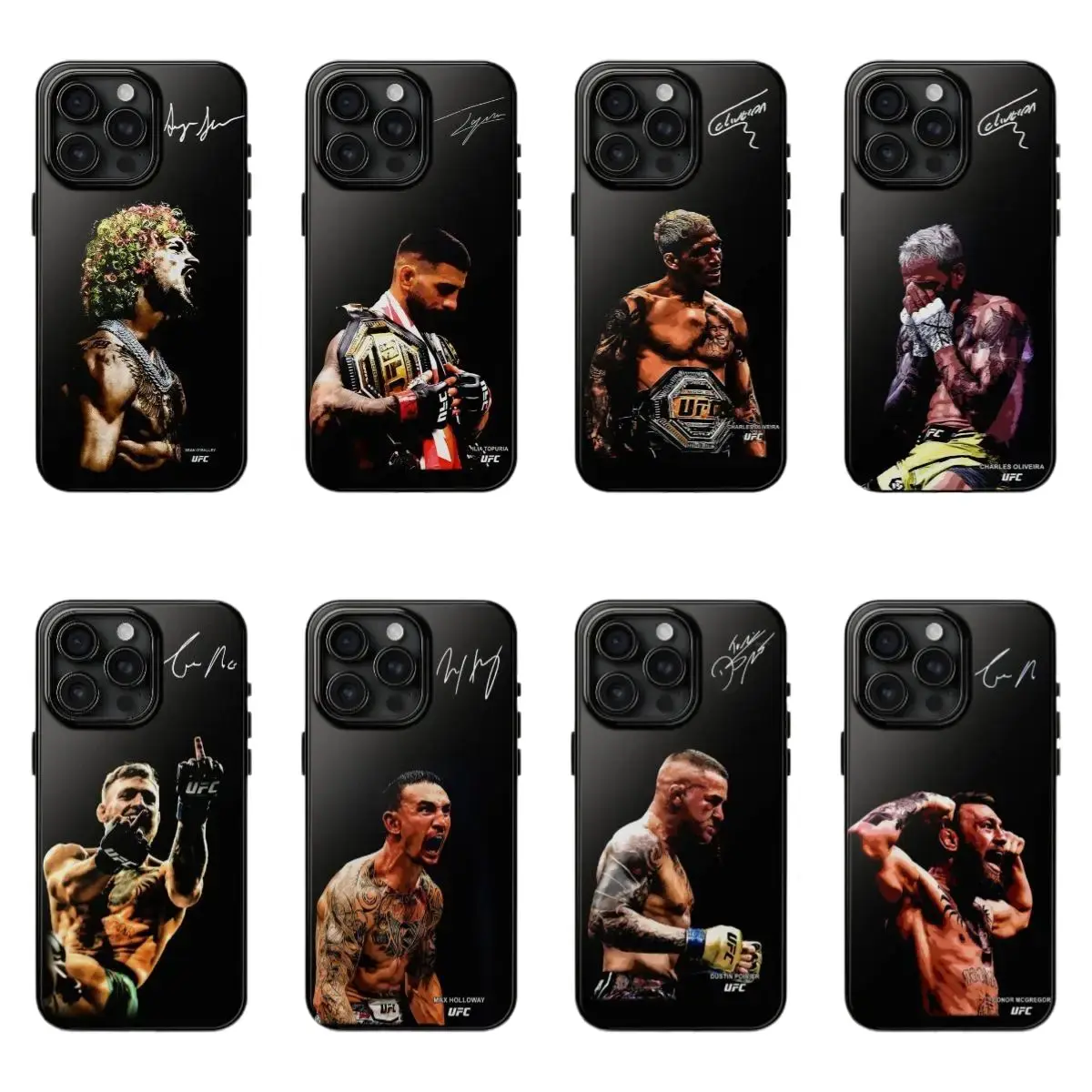 UFC Fighters Collection Signature Phone Case, The Championship Phone Cover, Fight Night Durable phone case for iPhone 12, 13, 14, 15, 16, 17 Pro Max, Pro, Plus, and 17 Air,the perfect gift for her or him, ideal for parties.