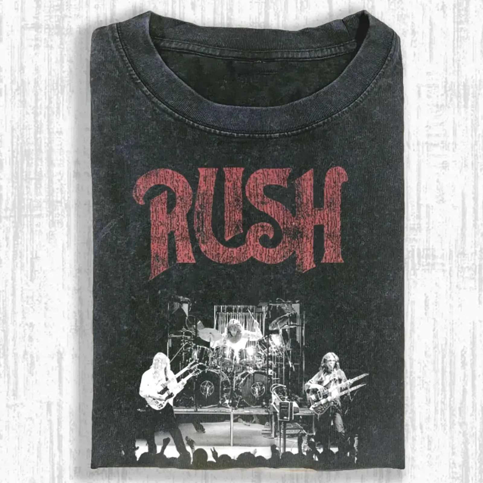 Rush Band Vintage 90s Comfort Color Shirt Retro Rock Concert Tee Ring Spun Cotton Casual Soft Washed T-Shirt Trendy Tops Perfect Gift