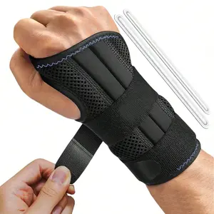 Unisex Sports Wrist Support Brace, Adjustable Pressure Bandage, Memory Bone & PP Straps, Breathable Mesh, Day and Night Protection, Wrist Wraps