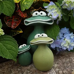Frog Design Garden Statue, Cute Frog Garden Decoration, Outdoor Garden Decoration, Garden Sculptures & Statues, Home Decor Supplies