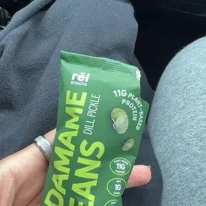Rel Snacks Dill Pickle Crunchy Roasted Edamame Beans 0.9OZ 10 Pack Protein Fiber High Protein Low Carb Keto Friendly Snack