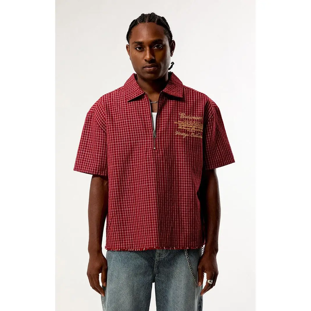 Budweiser Men's by Pacsun Stamp Logo Woven Shirt