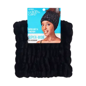 Kiss Colors & Care Super Wide Spa Headband - Black