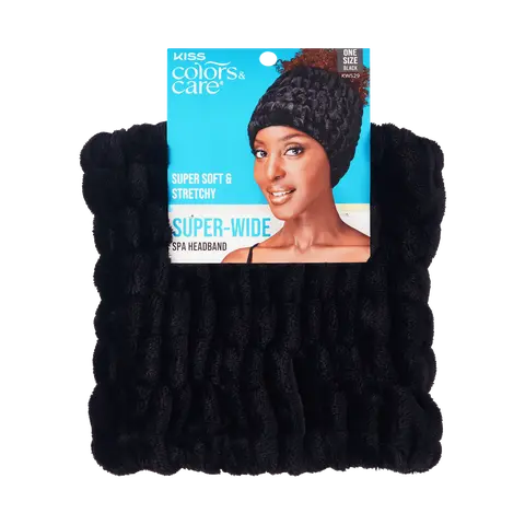Kiss Colors & Care Super Wide Spa Headband - Black