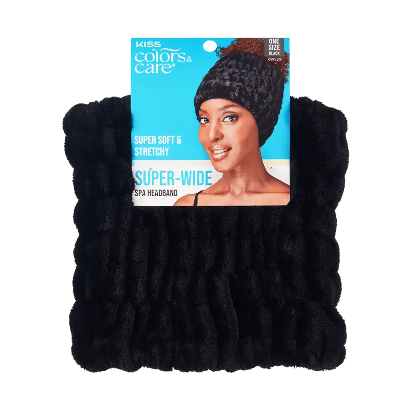 Kiss Colors & Care Super Wide Spa Headband - Black