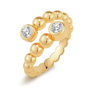Skylar Bezel Beaded Ring