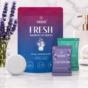 Lavender & Mint Shower Steamers Aromatherapy 8 Pack – Relaxing Home Spa Shower Bombs with Essential Oils for Stress Relief, Self Care, Birthday Gifts for Women & Men, Travel Essentials