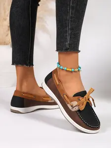 Women's Flat Canvas Shoes, Round Anti-Slip Design, Lightweight Comfort, Casual Style, Spring & Fall, PU Upper, Rubber Sole, All over Print, Slip on Lightweight