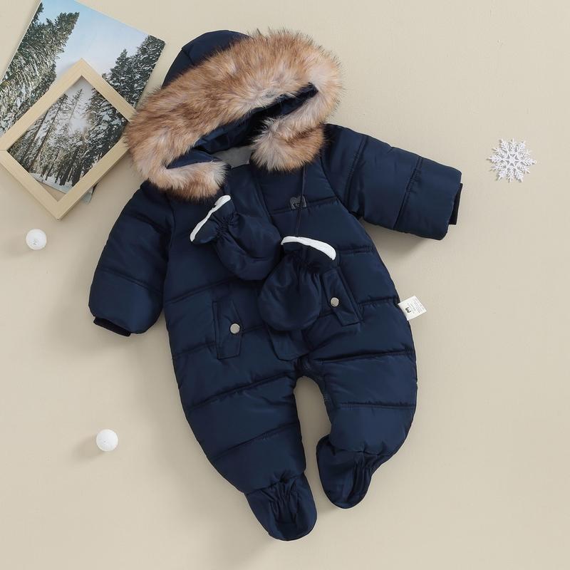 Baby Winter Snowsuit Infant Coat Romper Warm Outwear Hooded Puffer Jacket Footie Jumpsuit Bodysuit Boys Cotton Blend Multi-color Casual Outfit Baby Winter Snowsuit Infant Coat Romper Warm Outwear Hooded Puffer Jacket Footie Jumpsuit Bodysuit Boys Cotton Blend Multi-color Casual Outfit