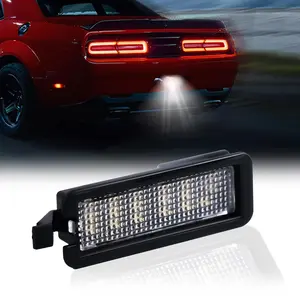 DERMOKA LED License Plate Light For 2015-2022 Dodge Charger Challenger Chrysler 300 Pacifica Jeep Compass Tag Lamp Assembly, 6000K White 1PCS