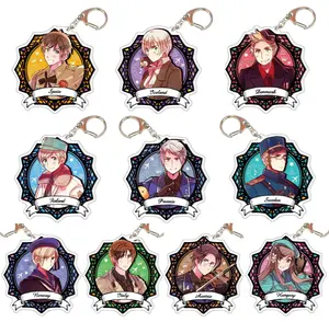 Anime Hetalia Axis-Powers Prussia Hungary Austria Acrylic Keychain Pendant Fans Charm Gifts, Cute, Durable, And Perfect For Bags, Keys, Or Gifts. Great For Daily Use Or As Thoughtful Little Gifts For Your Friends And Yourself.