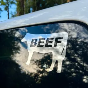 BEEF Decal-Multiple Colors and Sizes!! Window decal!