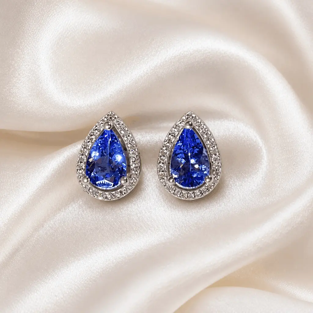 Divine Aurora Natural Tanzanite & Diamond Earrings