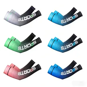 5 Pairs Arm Sleeve UV Sun Protection Sleeves Cooling Sports Sleeve Anti Slip Ice Silk Warmers Arm Covers for Men Women
