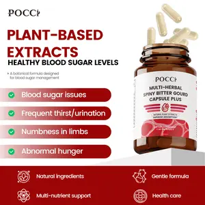 Pocci Multi-Herbal Spiny Bitter Gourd Capsule Plus 60 Capsules Natural Supplement for Blood Sugar Management