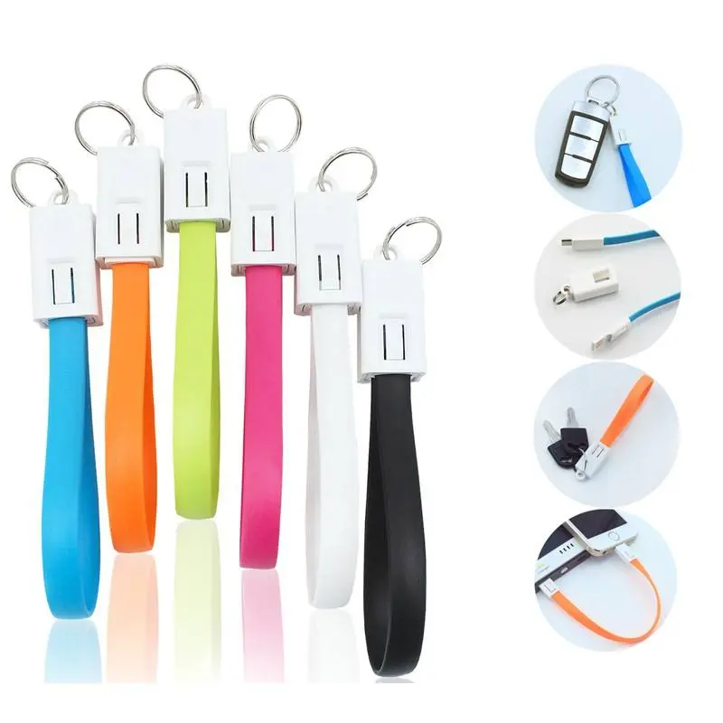 Universal USB To Micro USB Cable, 20Cm Keychain OTG Adapter Cable for Smartphones, Portable Mini Data Sync Transfer Cord for Daily Use