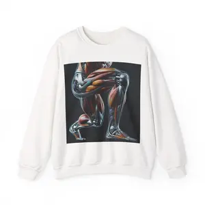 Squat Goals Crewneck Sweatshirt — Anatomy Muscle Graphic with “#squatgoals” Back