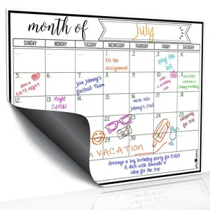 Magnetic Calendar for Refrigerator, Dry Erase Whiteboard, Monthly & Weekly Planner, Ideal for Kids, Teens, Adults, 12x16in