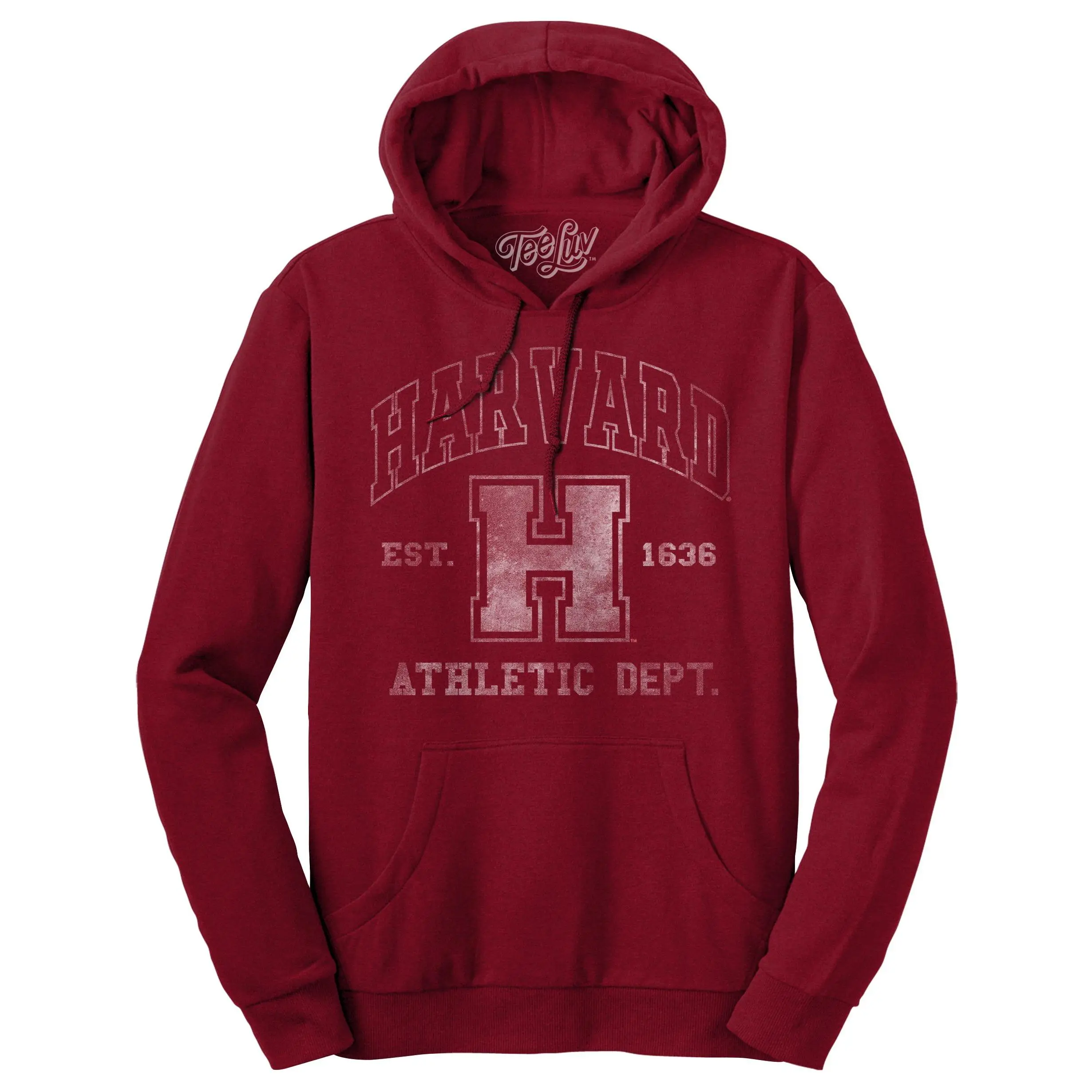 Harvard Athletic Department Pullover Hooded Sweashirt - Crimson