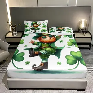 St Patricks Day Bedding Set, Fun Irish Themed Design, Perfect for Festive Celebrations & Home Decor, Durable Quality Fabric