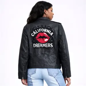 DREAMERS WOMEN BIKER LEATHER JACKET