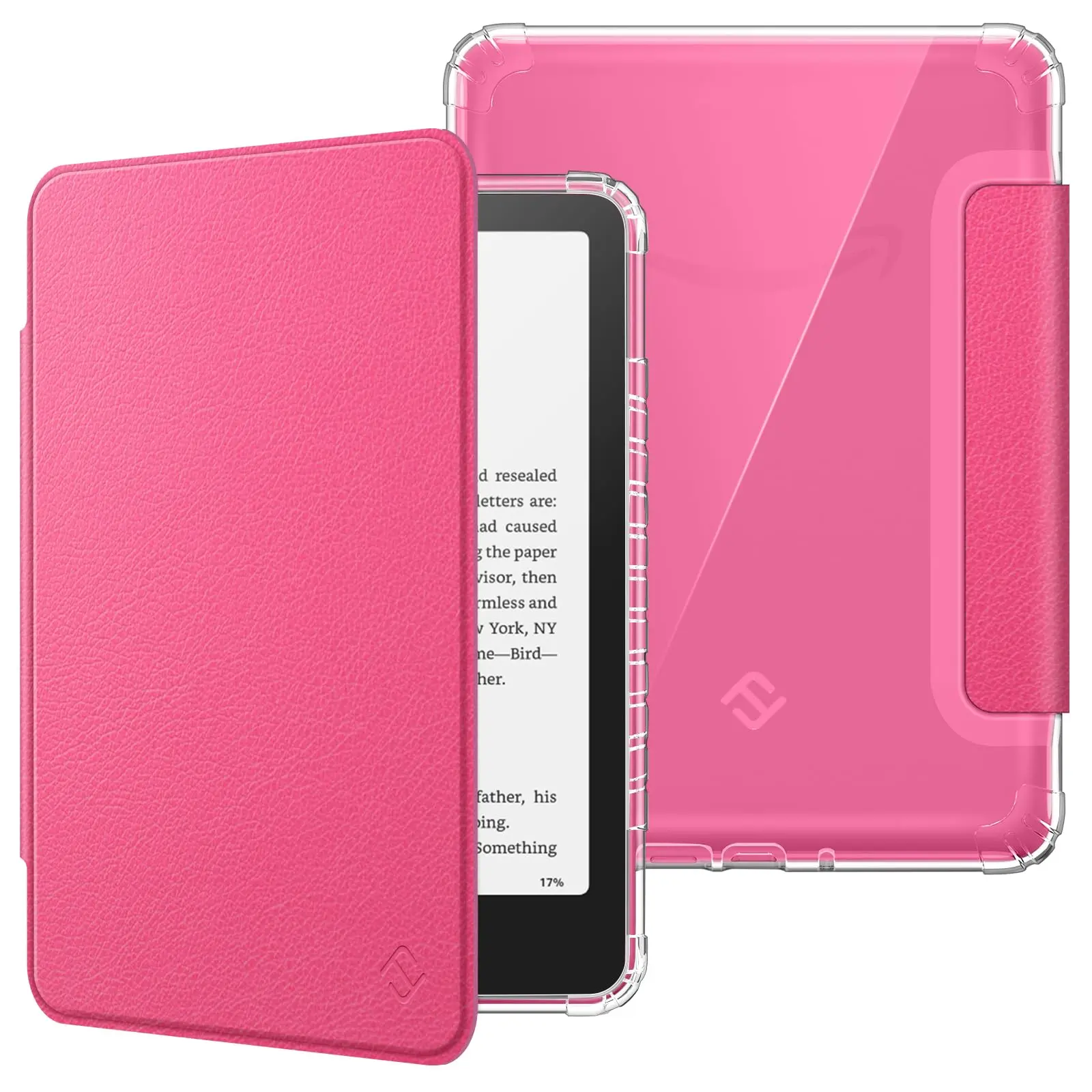 Fintie Slim Case for Kindle Paperwhite 12th Gen 2024 7"/Kindle Colorsoft Signature Edition, TPU Clear Back Cover, Auto-Wake/Sleep, Lightweight