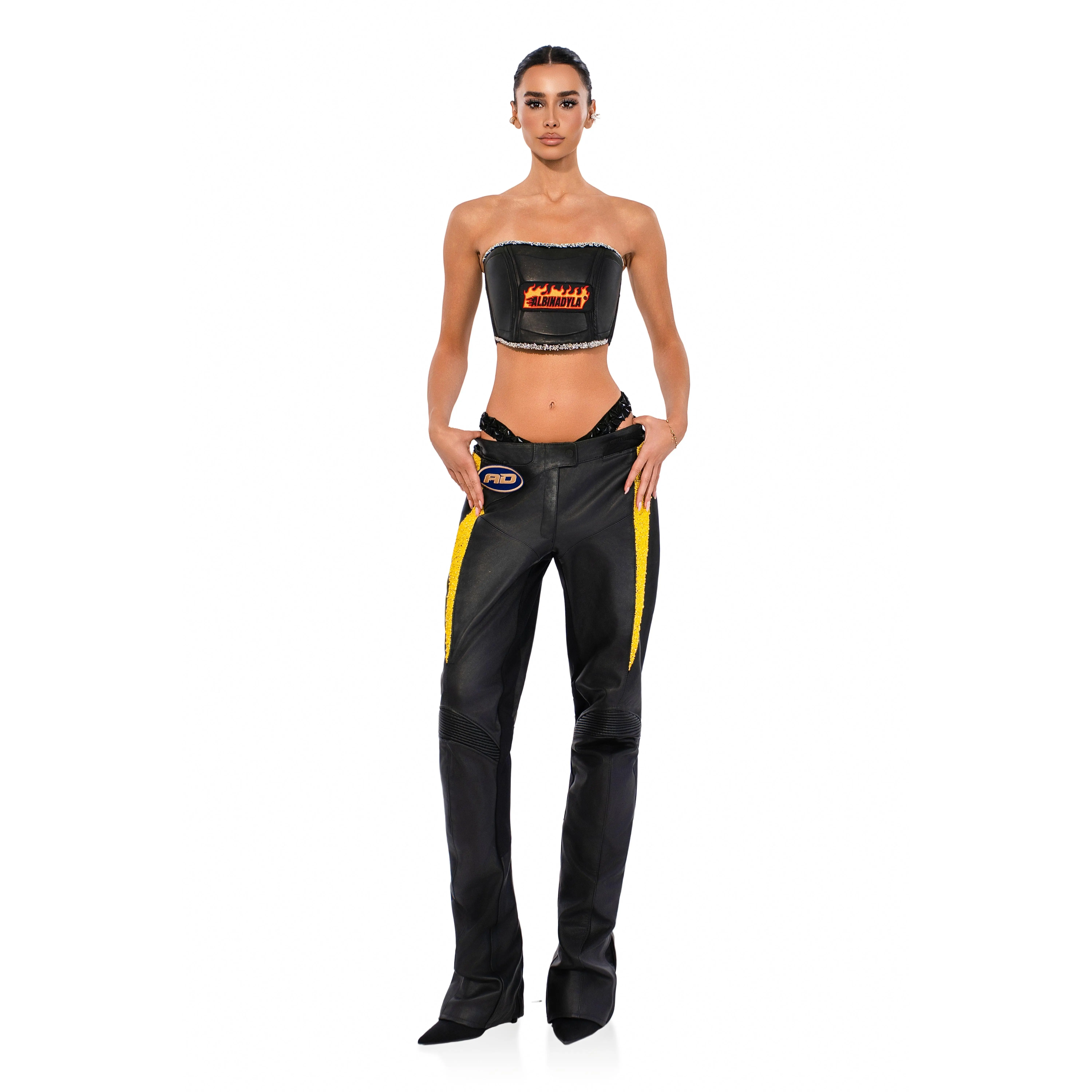 DYLA MOTO LEATHER PANTS