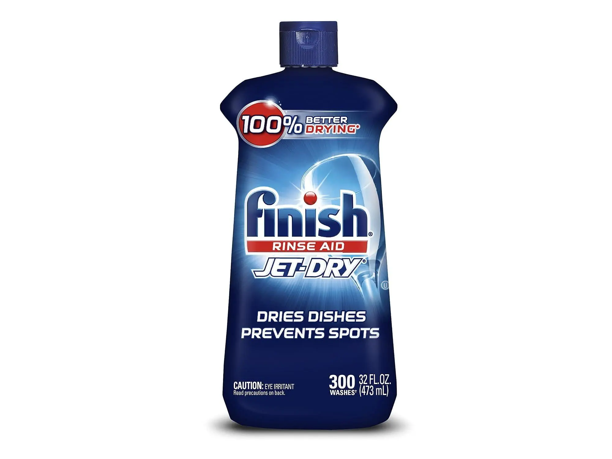 Finish Jet-Dry Dishwasher Rinse Aid, Compatible with Dishwasher Detergent, Prevents Spots & Residues, Dries, Shine & Protects, 32 oz, 315 washes