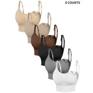 Maternity Bra, Solid Color Prenatal Removable Breast Chest Pads Nursing Bra, Maternity Prenatal Underwear for Pregnancy & Postpartum, Maternity Soft Breathable Underwear