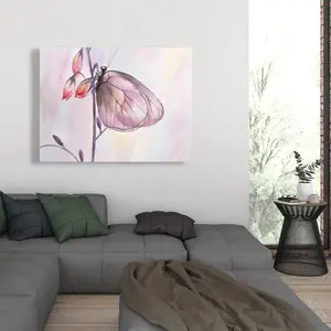 360 Stand 36x48 in. Delicate Purple Butterfly Print Decorative Artwork - Nature-Inspired Lavender Bedroom Wall Decoration, Room Decorations, Whimsical Charm Home Supplies Gift, Artistic
