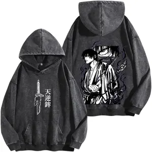 Toji Fushiguro Jujutsu Kaisen Washed Hoodie, Anime Graphic Tee, Oversized Manga Streetwear Shirt, Vintage JJK Fan Apparel