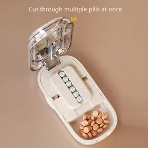 Portable Pill Cutter Splitter, Pill Cutter Splitter for Small and Tiny Pills with Storage Box
