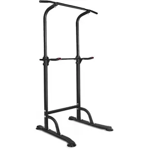 Sport Power Tower Workout Dip Station Pull Up Bar, Height Adjustable Multi-Function Dip Stand for Home Gym Strength Training Fitness Equipment Push Up Bar Home Gym Kit