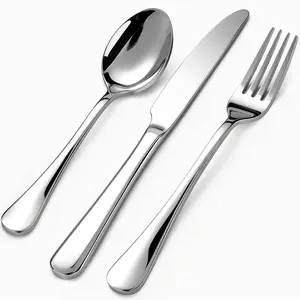 60 count Bulk Silverware Set for 20, Stainless Steel Heavy Forks Spoons and  Set, Mirror Finish Flatware Dishwasher Safe for Family Picnics Daily Gatherings