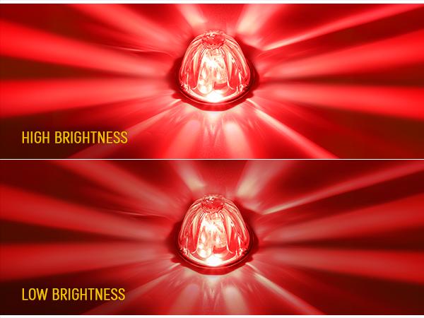 Partsam Watermelon Lights Clear Lens Red LED Side Marker Turn Signal Lights  2Pcs