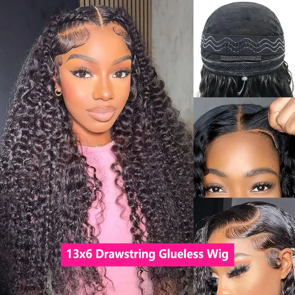 13x6 drawstring glueless wig