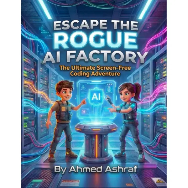 Escape the Rogue AI Factory: A Screen-Free Coding and Logic Activity Book for Kids Ages 8-12).