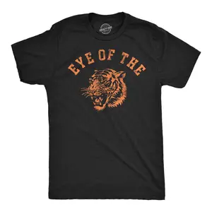 Mens Funny T Shirts Eye of The Tiger Sarcastic Graphic Novelty Tee for Men Mens Funny T Shirts Cool Vintage Fashion T-Shirt Gift Classic Menswear Sarcastic Apparel for Men Funny Animal Short Sleeve Novelty Tees Black -