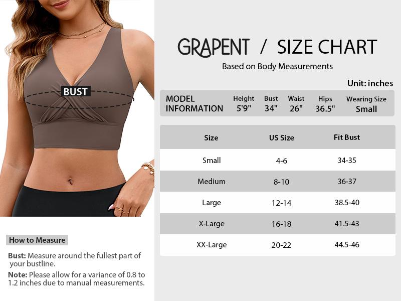 GRAPENT Bikini Top for Women Cropped Tankini Tops Beach Vacation Criss Cross Ruched Padded Bathing Suit Swim Top Only